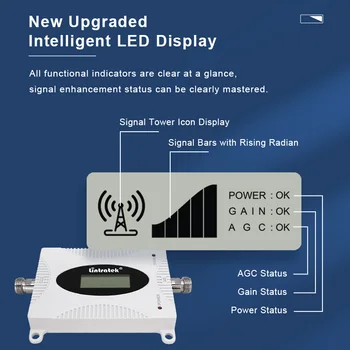 Ir 2021. Jaunas Modernizētas Lintratek AGC 4G Signālu Pastiprinātājs LTE DCS 1800 WCDMA 2100 GSM 900 Mobilais Tīkls Pastiprinātājs Mobilo sakaru Retranslācijas