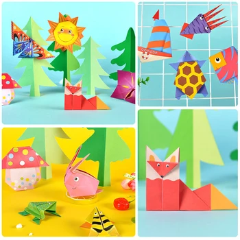 Bērnu Rotaļlietas 3D 54Pages Origami Karikatūra Dzīvnieku Grāmatu, Rotaļlietu Bērniem, DIY Papīra Mākslas Bērnu Agrīnās Mācīšanās Izglītības Bērnu rokām darinātas Rotaļlietas, Dāvanas