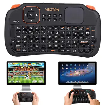 Wireless 2.4 G Spēļu Tastatūra, Gaisa Peli Ar Bezvadu Tastatūru Touchpad Rokas Darba PC, Smart TV Tālvadības pulti PC Tablet
