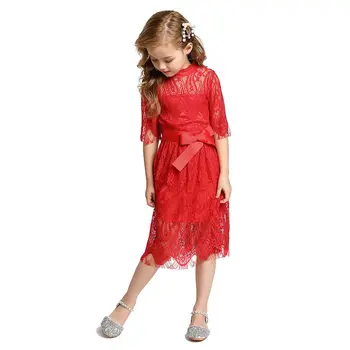 2020 Bērnu, Meiteņu Kleitas, Drēbes Bērniem Kokvilnas sarkanās Kleitas Meitenēm Vasaras Zīmola Bērnu Apģērbu Toddler Meitene Kleita 2-8Years