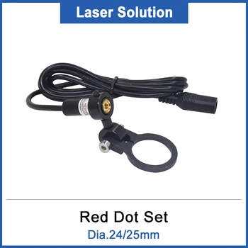 PŪĶIS DIAMOND Red Dot Uzstādītu Pozicionēšanas Diožu Modulis Lāzera Graviera Dia. 24 25mm DC 5V Uz DIY Co2 Lāzeru Galvu