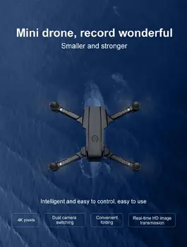 HobbyLane LS-XT6 Mini Dūkoņa 4K Gaisa Locīšanas Ilgtermiņa Izturību BLA Dual Objektīvs Quadcopter