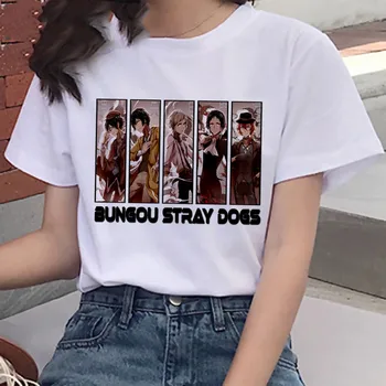 Smieklīgi Bungou Klaiņojoši Suņi T Krekls Sievietēm Harajuku Kawaii T-krekls Cute Anime Tshirt Vasaras Topi grafiskais Tee Chuuya Nakahara
