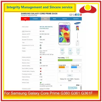 10Pcs/daudz 5gab/daudz Par Samsung Galaxy Core Ministru G361F G360 G361 DUOS skārienjūtīgu Ekrānu Digitizer Sensors Priekšējā Ārējā Stikla Lēcu
