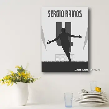 Audekls Futbola zvaigzne Sergio Ramos Bildes Mājas Apdare Gleznas Plakāts HD Izdrukas Sienas Mākslas Moduļu Dzīvojamā Istaba Rāmjiem