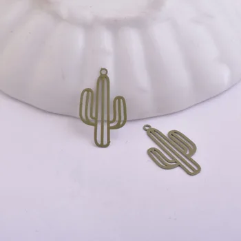 100gab AC10094 14*22mm Augu Kaktusu šarmu Sudraba plāksne Kulons par Kaklarota Šarmu Piederumu, Rotaslietu izgatavošana