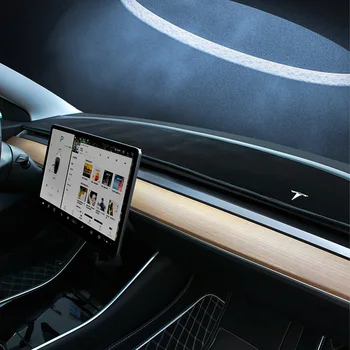 Par Tesla MODEL 3 Izolētas Dashmat Paklāju Domuzīme Mat Saules Ēnā Auto Paneļa Vāciņu Pad