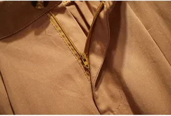 Vasaras Rudens Slim Vidēja Garuma korejiešu Stila Augsto Vidukli - line kabatas Svārki sieviešu apģērbu Pogu gadījuma Kokvilnas svārki, sieviešu