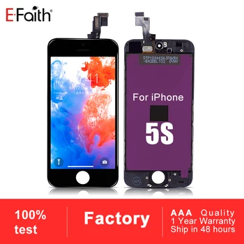 EFaith 10 GAB., LCD displejs Priekš iphone 5 5S LCD Displejs, Touch Screen Ar Digitizer Montāža Nomaiņa un Bez maksas, DHL