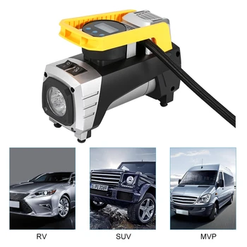 12V LED Auto Gaisa Kompresors, Sūknis, Elektriskais Ciparu Displejs Riepas, Riepu Piepūšanas 35L/Min Spēcīgu Gaisa Plūsmu Strauji Palielinātas Auto Riepas