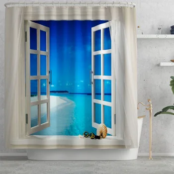 Eiropas Stila Scenic Modelis Vannas istabas Paklājiņš un Dušas Aizkaru Komplekts Bez Slīdēšanas Tualetes Grīdas Paklājs Vannas Paklājiņš Mājas Dekoru Vannas Paklāji