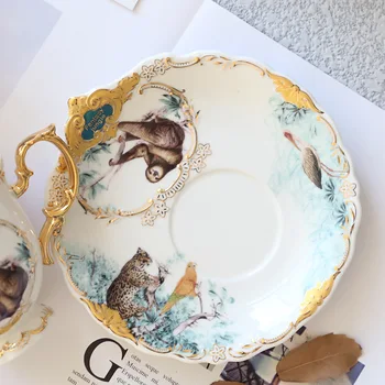 Kaulu Ķīna Britu Karaliskās Krūze Džungļu Keramikas Radošā Luksusa Ziedu Kausa Dāvanu Kastē Vienkārša Kafijas Tases Virtuves Drinkware Tazas 2021