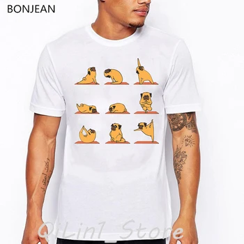 2019 dzīvnieku jogas drukas t vīriešiem Boston Terriers Avokado T-Krekls homme smieklīgi, t krekli camisetas hombre tumblr Topi tee