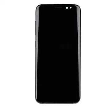 Super Amoled S8 LCD ar rāmi SAMSUNG Galaxy S8 G950 G950F Displejs S8 Plus G955 G955F Touch Screen Ar Dāvanu