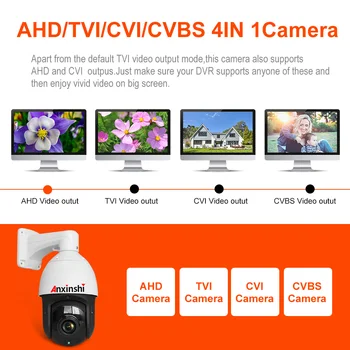 Full HD Auto izsekošana 5.0 MP 36X tālummaiņa PTZ Kamera HD AHD IS 300M LED DWDR High Speed Dome Kameras