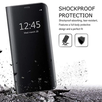 Luksusa Apšuvuma, Smart Mirror Flip Case for Samsung Galaxy S10 S10+ Plus Ādas Tālruņa Aizmugurējo Vāciņu SamsungS10 GalaxyS10Plus S10Plus