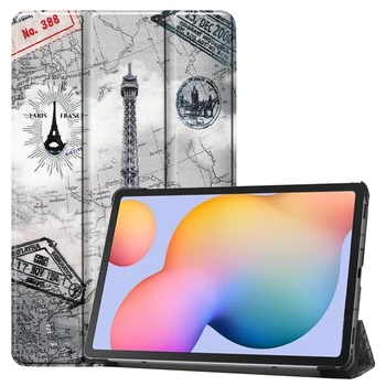 Jaunu Lietu Par Samsung Galaxy Tab S6 Lite 10.4 Ādas Magnētisko Saliekamais Stends Tablet Gadījumā SM-P610 P615 S6 10.5 SM-T860 SM-T865