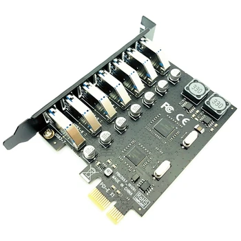 USB 3.0 PCI-E Paplašināšanas Kartes Adapteris 7 Porti Hub Adapteris Ārējo Kontrolieris PCI-E Extender PCI Express Kartes uz galda