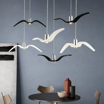 Ziemeļu Kaija Lampas Ziemeļvalstu dizaina kulons lampas om lustras, Putnu Spīdumu Apturēšanu Gaismekļa Gaismas