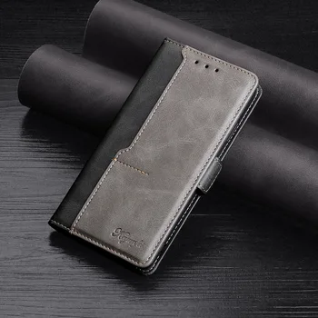 Pu Leather Flip Maciņš Folio Magnētisko Kontrasta Krāsu Aizsardzības Telefonu Gadījumā Vāks Xiaomi Redmi Piezīme 2 3 4 5 6 7 8 9