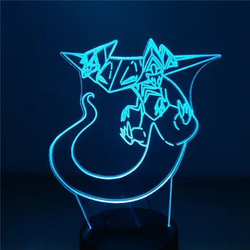 Pokemon Lampas Dragapult Anime Attēls LED Lampas Kabatas Briesmonis 3D Statuetes Spēles Rotaļlietas Bērniem, Bērnu Dāvanas Lelle Lampas Modelis Kolekcija