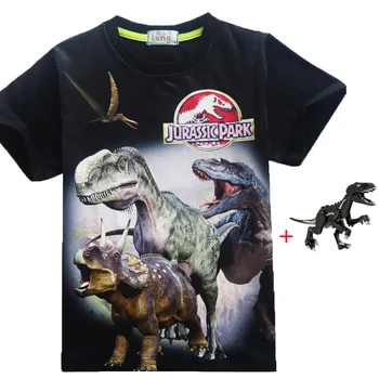 Zēns dinozauru t Kreklu Bērnu Kokvilnas Vasaras kreklu 3D Drukas Jurassic t-kreklu, lai Meitene Bērniem Drēbes Topi Tee t krekli