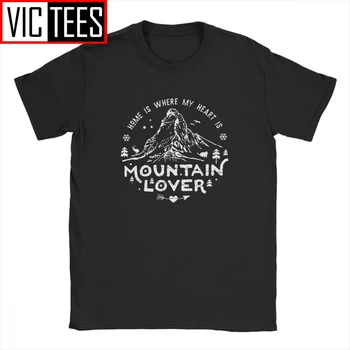 Kalnu Mīļākais Matterhorn T Krekls Vīriešu Kokvilnas Gadījuma T-Krekls Kalniem Zvanāt, Matterhorn Kāpšanas Pārgājieni Ziemas Drēbes