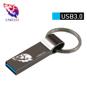Usb 3.0 flash drive 64GB, 32GB 16GB 4GB 8GB pen drive pendrive ūdensizturīgs sudraba u diska memoria cel usb stick dāvanu