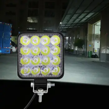 2 Gab Laukumā 48W 16 LED Flash Strobe Gaismas Ūdensizturīgs Brīdinājuma Lampas Auto, Kravas automašīna, Motocikls Spilgtas Gaismas Lampas Strobe Komplekts Sistēma