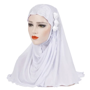 Sievietēm Musulmaņu Arābu Hijab Klp Garo Šalli Wrap Ledus Zīda Rožu Ziedu Pušķi Tīrtoņa Krāsas Lakatu Segtu Malaizija Turban Cepure