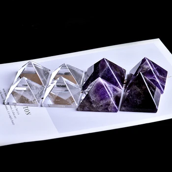1PC Super skaista dabas Ametista kristāla Minerālu piramīdas Var izmantot mājas dekorēšanai 