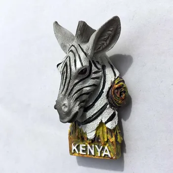 JAUNĀ Āfrika, Kenija, Ledusskapis Magnēti 3D Sveķu Lējuma Zebra Ledusskapis Magnētiskās Uzlīmes Travel Tūrisma Suvenīri Dāvanu