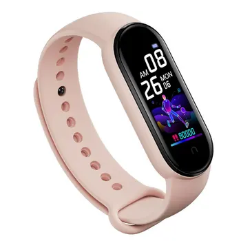 M5 Smart Skatīties Vīrieši Sievietes Sirds ritma Monitors asinsspiediens Fitnesa Tracker Smartwatch Joslu 5 Sporta Skatīties uz IOS Android