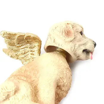 Simulācijas Cute Mini Eņģelis Kucēns Suns Miniatūras Statuetes Dzīvnieku Modeļa Automašīnas Mājas Dekori Radošo Sveķu Amatniecības Bērniem Dāvanas