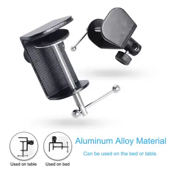 Alumīnija/Plastmasas 360° Regulējami Gultas Tablet Stand Tālruņa Turētājs Gultas Slinks Turētājs Planšetdatoriem/Phones