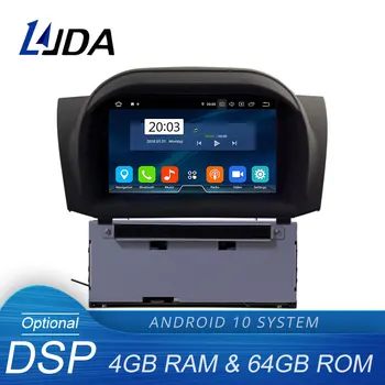 LJDA Android 10.0 Auto DVD Atskaņotājs Ford Fiesta 2013 2016 2017 2018 2 Din Auto Radio Audio GPS Navigācijas 4G+64G DSP