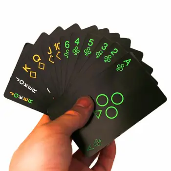 1 GAB./Komplekts Melnā Gaismas Poker Kartes Bārs Partijas KTV Jaunums Luminiscences Spēļu Kārtis, Spēle, Bārs Spēli Kolekciju Dropshipping