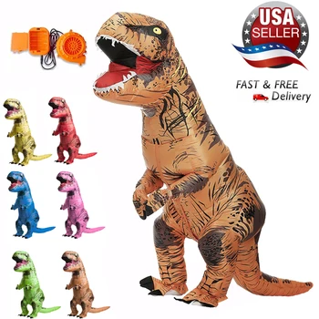 Lielie Bērni Piepūšamās Dinozaura Kostīms Kostīmi Uzspridzināt Masku Talismans Cosplay Kostīms Vīriešiem, Sievietēm, Bērniem Dino Karikatūra