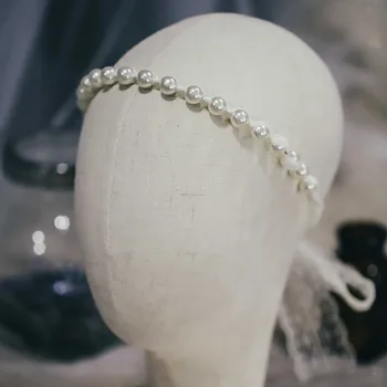 CC Galvu par Sievietes Pērle Hairband Rotaslietas Kāzu Matu Aksesuāri, Līgavas Galvassegu Meitenes Cepures Princese Hairwear AN25
