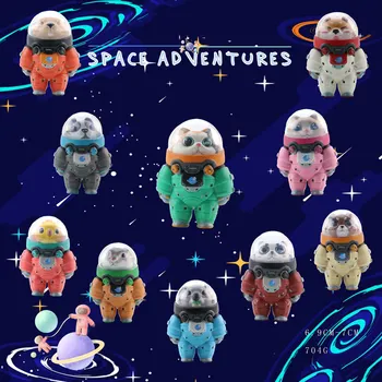 1pc izvēlieties Kosmosa piedzīvojumu dzīvnieku astronauts Blind box rotaļlietas statuetes Shiba Panda kosmonauts kolekcionējamu rotaļlietu Mājas/Ofisa Interjers