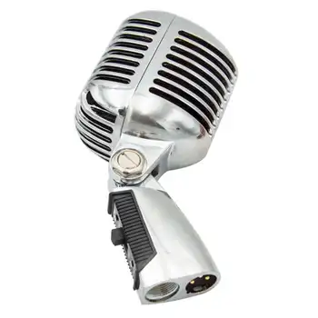 Profesionālās Vadu Vintage Classic Mikrofons, Laba Kvalitāte, Dinamiska Ar Kustīgu Spoli Mike Deluxe Metāla Vokālā Vecā Stila Ktv Mikrofons Mike