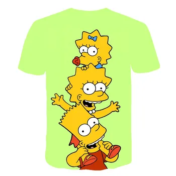 Laimīgu Ģimenes Smieklīgi Homer Simpson Un Viņa Dēls, Sieva 3D Iespiesti Īsajām Piedurknēm T-krekls Modes Gadījuma Topi un t-veida Zīmolu Drēbes Bērniem