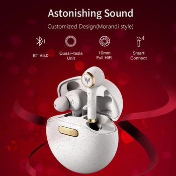 WHIZZER TP1S TWS bezvadu Bluetooth austiņas 3D stereo fone de ouvido kulaklık наушники mikrofons 48hStandby Trokšņu Slāpēšana