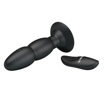 Diezgan mīlestības 4 funkciju tālvadības pults anālais Plug dual bumbiņas super iesūkšanas vīriešu prostatas massager silikona vibrators seksa rotaļlietas