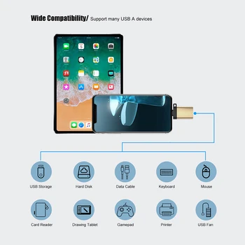 OTG Adapteri Zibens Vīriešu USB 3.0 Sieviešu Adapteri iPhone 11 Pro Max X XS XR 8 7 Plus iPad ar iOS 13 OTG Kabelis Konvertētājs